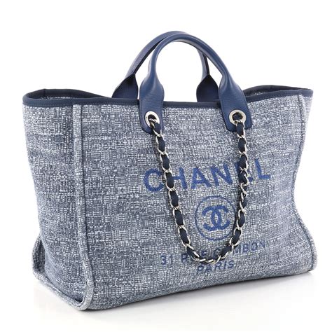 chanel deauville tweed tote